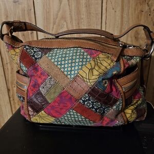 Fossil Multicolor Patchwork Shoulder Bag